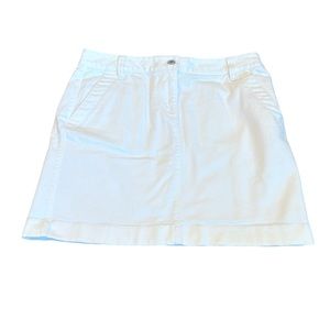 LOFT white denim skirt
